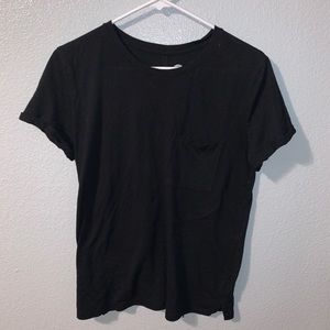 black t shirt with pocket